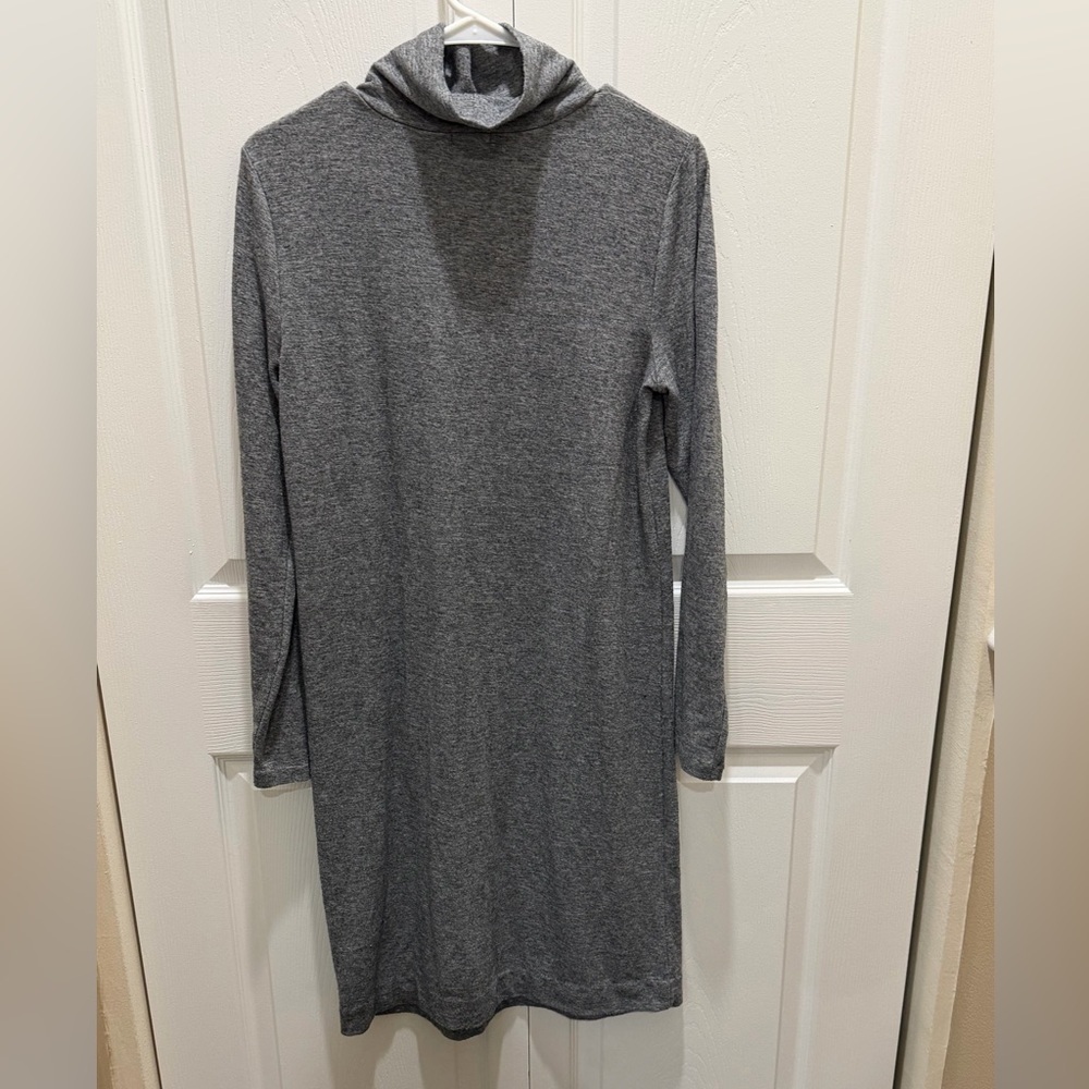 J Crew Gray Turtleneck Sweater Dress Small - Picture 2 of 5